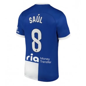 Lacne Muži Futbalové dres Atletico Madrid Saul Niguez #8 2023-24 Krátky Rukáv - Preč